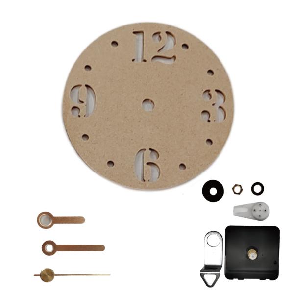 時計盤 小さめ 14.5cm MDF ムーブメント 針付き DIY 手作り 着色可能 エポキシレジン...