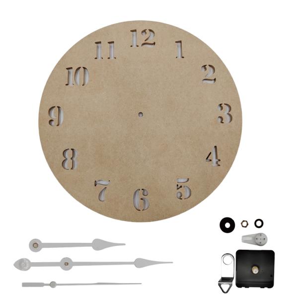 時計盤 29cm MDF ムーブメント 針付き DIY 手作り 着色可能 エポキシレジンアート 用の...