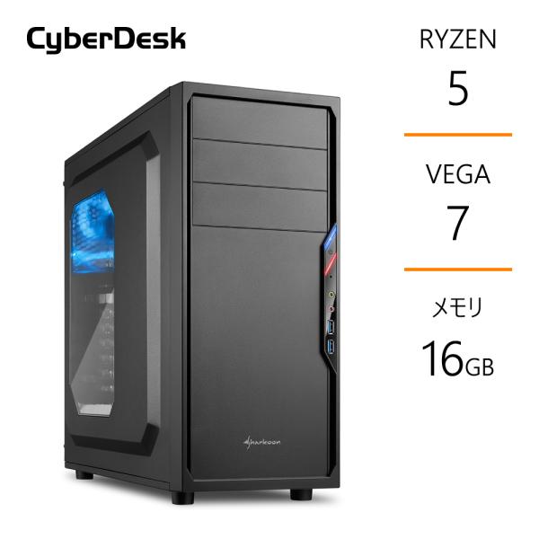 デスクトップPC Ryzen5 5500GT メモリ16GB SSD1TB A520 グラボなし