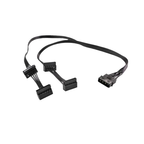 電源変換分岐ケーブル IDE電源コネクタからSATA電源コネクタ4個 ペリフェラルからSATA電源変...