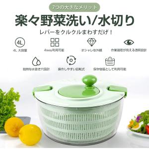 サラダスピナー コンパクト 野菜水切り器 回転式 野菜