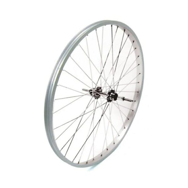 自転車 後車輪 27インチ 27 x 1 3/8 外装6段 アルミ WO シルバー ホイール リア ...