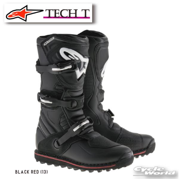 正規品〔Alpinestars〕 2004017 TECH T ブーツ ＜BLACK RED＞ ブラ...