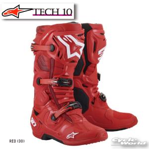 正規品〔Alpinestars〕 2010020 TECH 10 ブーツ ＜RED＞ 30 レッド 赤 テック10 モトクロス MX トライアル オフロード アルパインスターズ 【バイク用品】｜cycle-world