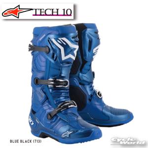 正規品〔Alpinestars〕 2010020 TECH 10 ブーツ ＜BLUE BLACK＞ ブルーブラック テック10 モトクロス トライアル オフロード アルパインスターズ 【バイク用品】｜cycle-world