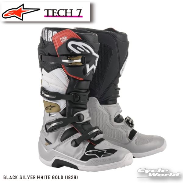 正規品〔Alpinestars〕 2012014 TECH 7 ブーツ ＜BLACK SILVER ...