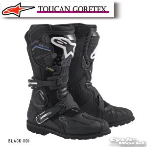 正規品〔Alpinestars〕 2037014 TOUCAN GORETEX ＜BLACK＞ 10 ブラック 黒 ライディングブーツ MX トライアル オフロード アルパインスターズ【バイク用品】｜cycle-world