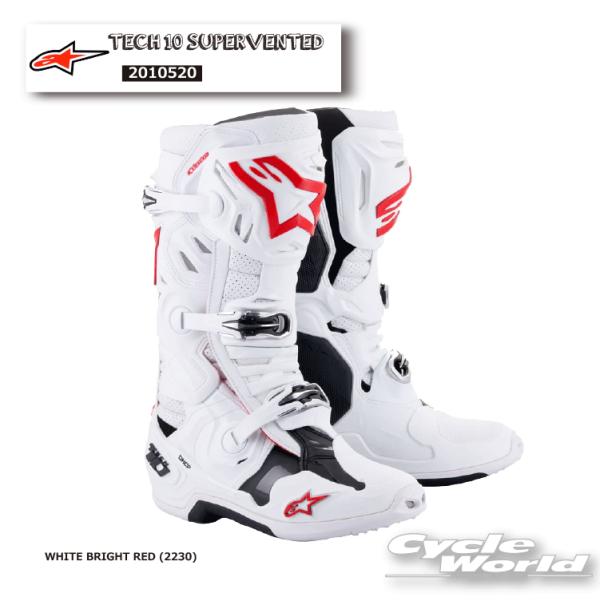 正規品〔Alpinestars〕 2010520 TECH 10 SUPERVENTED ＜WHIT...