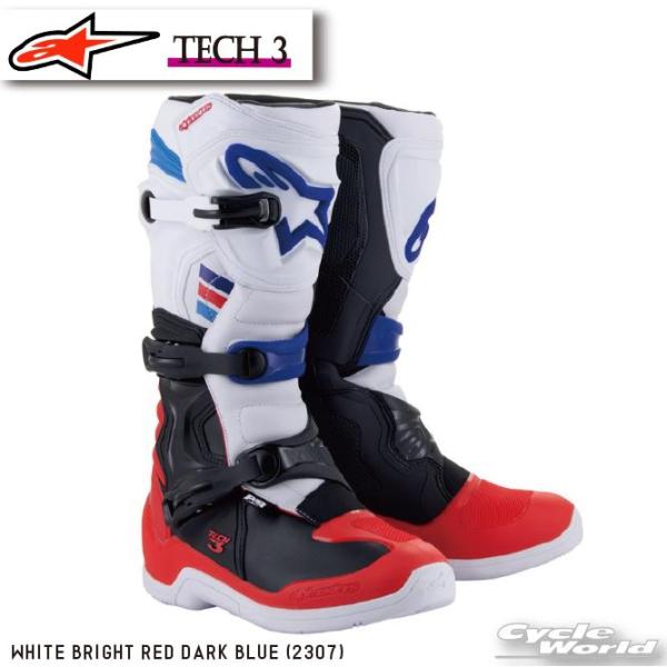 正規品〔Alpinestars〕 2013018 TECH 3 ＜WHITE BRIGHT RED ...