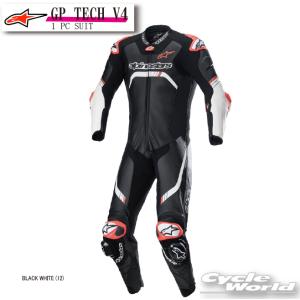 正規品〔Alpinestars〕 3156822 GP TECH V4 1 PC SUIT＜BLACK WHITE＞ レザースーツ レーシングスーツ  アルパイン 【バイク用品】｜cycle-world