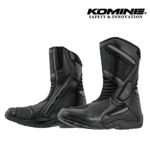 正規品〔KOMINE〕 BK-092 ウォータープルーフ プロテクト ツーリングブーツ 靴 コミネ 透湿 防水 通気性 牛革 黒 ブラック 【バイク用品】｜サイクルワールド