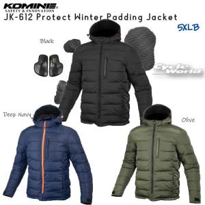 正規品〔KOMINE〕 JK-612 ＜5XLB＞ プロテクトウインターパッディングジャケット 秋冬 ウインタージャケット 防寒 メンズ 大きいサイズ