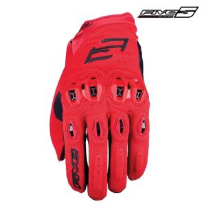 ☆送料無料 正規品〔Five〕 STUNT EVO2 ＜RED＞ グローブ AirgoProtech ERGO PROTECH Neoprene スマホタッチ ファイブ 【バイク用品】★｜cycle-world