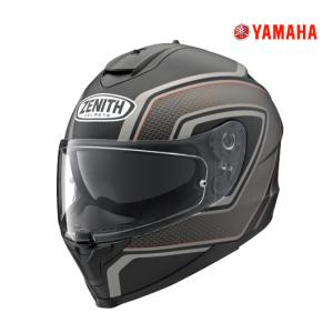 正規品〔YAMAHA〕 YF-9 ZENITH スポーツストライプ ＜グレー(つやけし)＞ フルフェイス ヘルメット 吸汗 速乾 UVカット サンバイザー付 ヤマハ 【バイク用品】★｜サイクルワールド