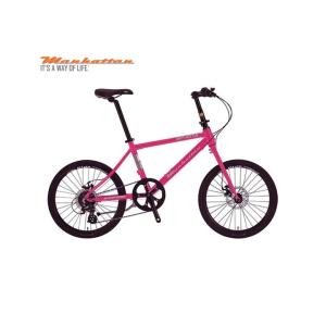 発送不可♡マンハッタン　ピンク 20インチ小径自転車 バスケット付き 店舗受取送料割引)マンハッタンバイク（MANHATTAN BIKE） M451SD（2x8s