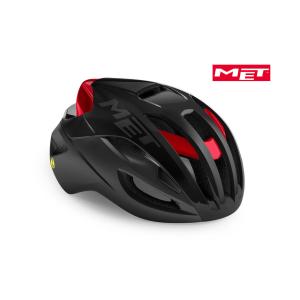 (半期決算セール)メット(MET)　RIVALE MIPS (リヴァーレ ミップス) ＜ブラックレッド＞ ヘルメット