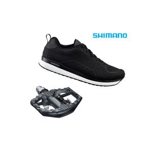 (春の応援セール)SHIMANO（シマノ）　CT5（SH-CT500）ブラック SPD サイクルシューズ＋PD-EH500 ペダル セット