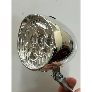 シルバーの出品です。ビーチクルーザー砲弾型ライト LEDライト