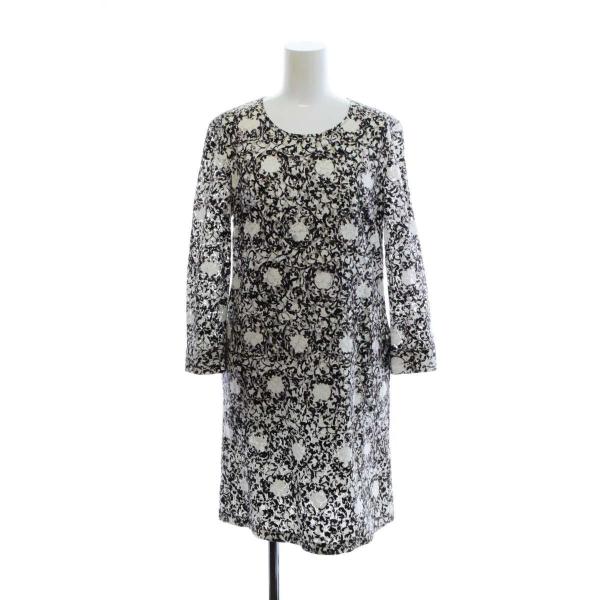 SEE BY CHLOE 総柄 プリント ワンピース 38 ブラック シーバイクロエ KL4C2UC...