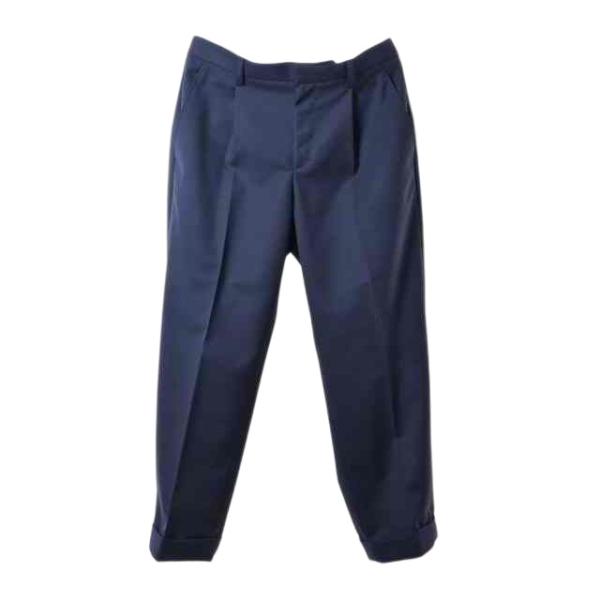 美品 A.P.C. ウール混 ワンタック パンツ M ダークネイビー アーペーセー KL4CBH2Q...