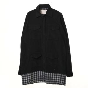 美品 Casely-Hayford ドッキング コーデュロイシャツ XS ブラック ケイスリーヘイフォード KL4CSPCB76｜cyclehearts