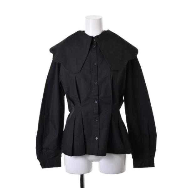 美品 AMERI Vintage 2way コットン シャツ FREE ブラック アメリ KL4CA...