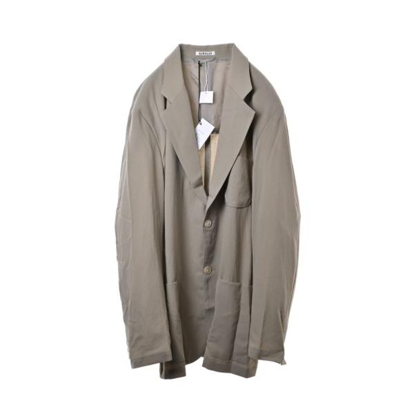 未使用 AURALEE ハードツイストウール ビエラ ジャケット 5 カーキ オーラリー KL4BU...