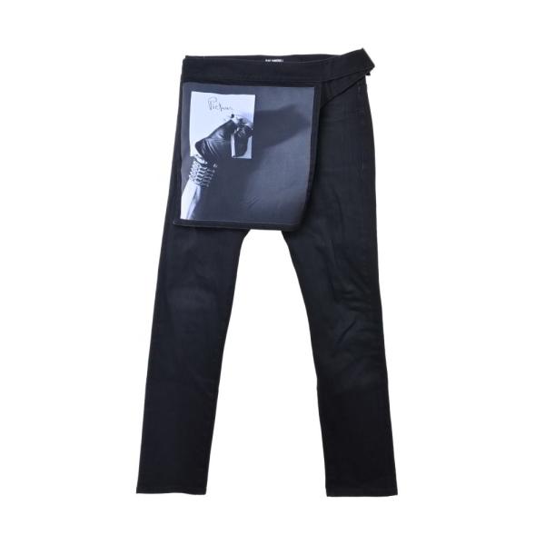 RAF SIMONS × ROBERT MAPPLETHORPE エプロン付き デニム 28 ブラッ...