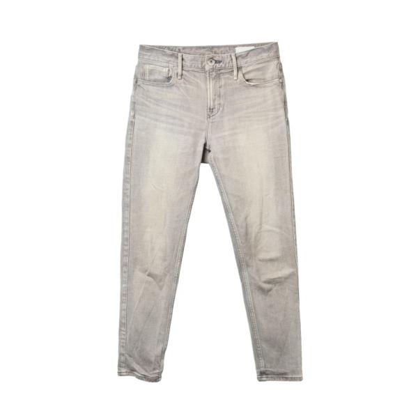 upper hights スリム テーパード ストレッチ デニム パンツ 24 グレー アッパーハイ...