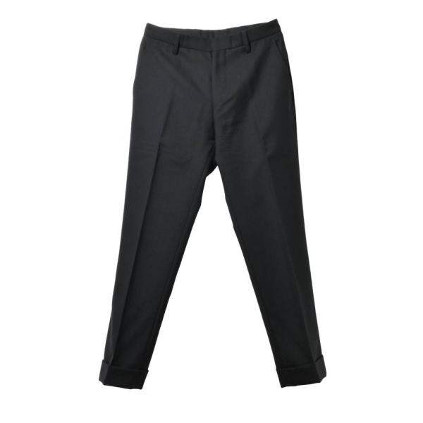 美品 District ウール スラックス 42 ブラック ディストリクト KL4BAKLB96