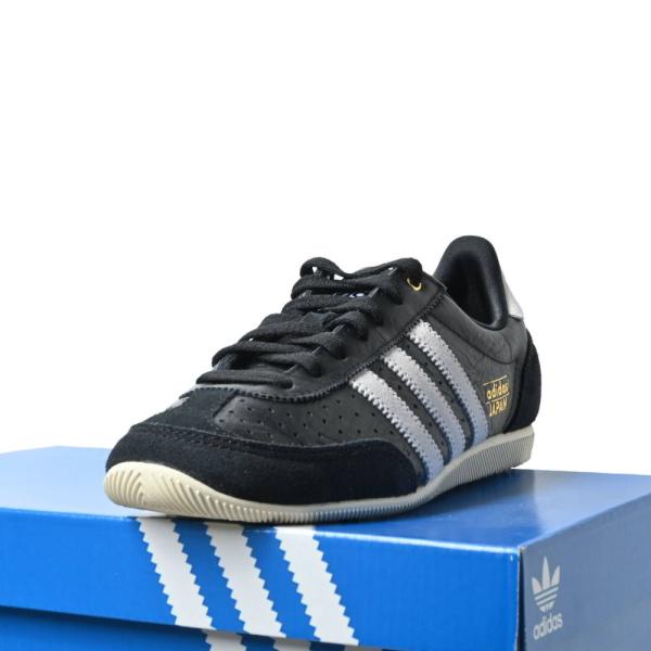 美品 adidas IH5490 JAPAN W レザー スニーカー US7 ブラック アディダス ...