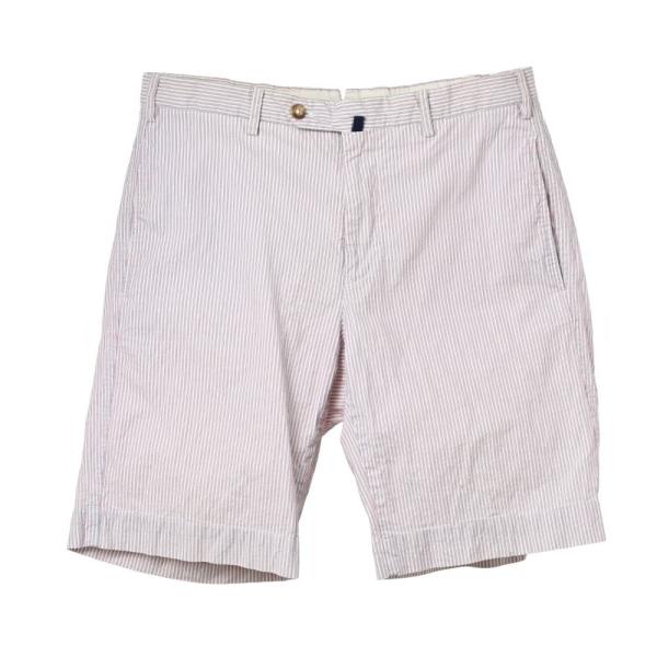 INCOTEX ストライプ ショート パンツ 48 ホワイト インコテックス KL4SLQPU02
