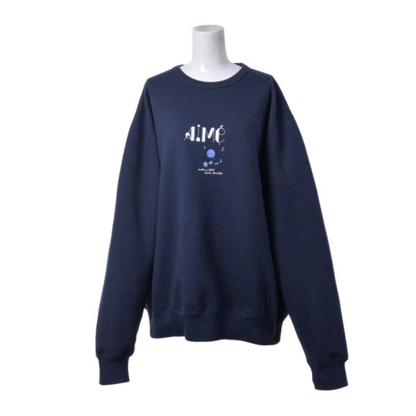 AIME LEON DORE ロゴプリント オーバースウェット XL ネイビー エメレオンドレ KL...