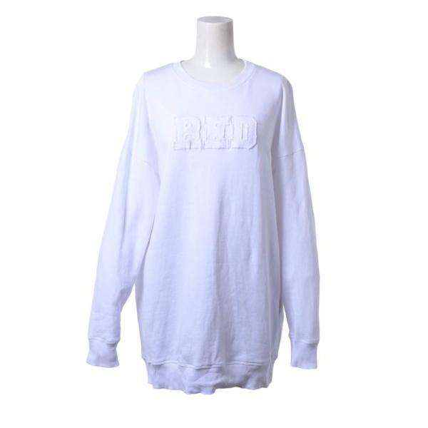 RED VALENTINO ロゴ刺? クルーネック スウェット XS ホワイト レッドヴァレンティノ...