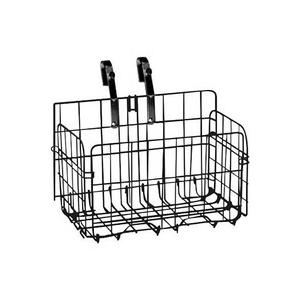 アサヒサイクル 自転車用 D型特大バスケット ブラックメタル ワイヤー