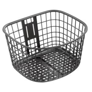 アサヒサイクル 自転車用 D型特大バスケット ブラックメタル ワイヤー