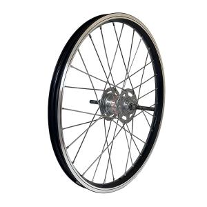 自転車用 リアホイール 20x1.50 後輪 黒 28H 内装3段 ローラーブレーキ仕様 ナット止め ヤマハ ブリヂストン 電動アシスト自転車対応 20インチ｜サイクルランドナニワ ヤフー店