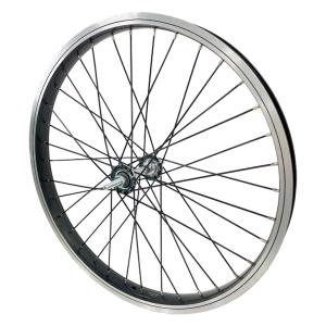 自転車用 フロントホイール 20x1.50 前輪 黒 36H ナット止め リム幅 32mm パナソニック 電動アシスト自転車対応 20インチ 頑丈 丈夫｜サイクルランドナニワ ヤフー店