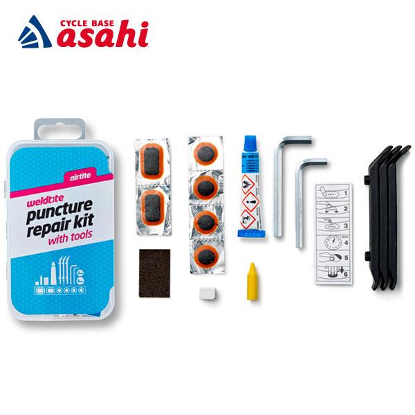 「ウェルドタイト」Airtite（エアタイト）工具付きパッチキット タイヤレバー3本/スパナ付き