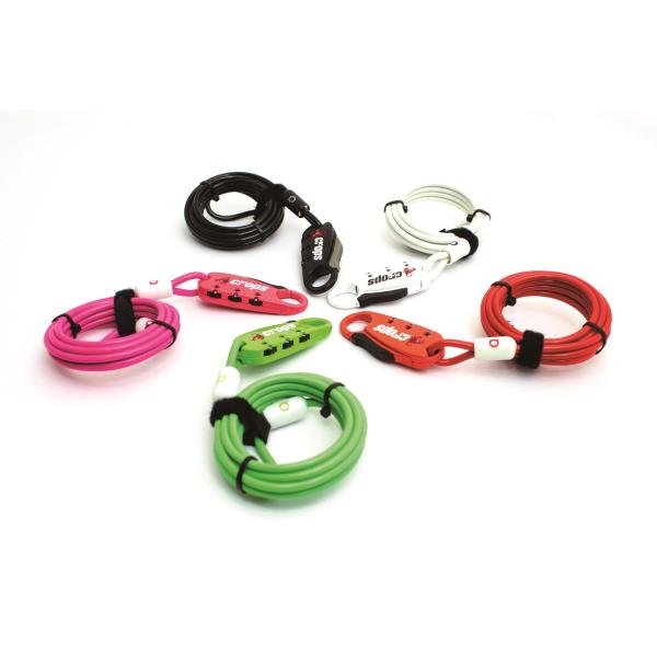 【送料無料】CROPS サイクルロック Q4 1800mm スチールワイヤー ダイヤル式 ストレート...