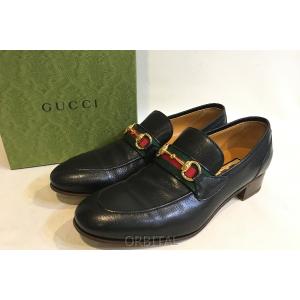 二子玉) GUCCI グッチ 21FW ホースビットローファー 革靴 ブラック 黒 ゴールド金具  ?655579 定価127,600円 メンズ 8.5 美品｜cycleparadise