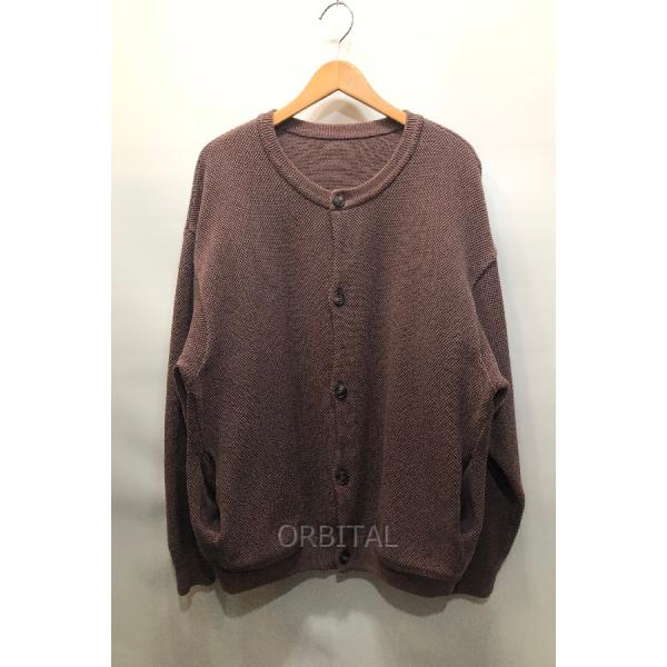 経堂) クレプスキュール 鹿の子カーディガン Moss stitch crew cardigan 定...
