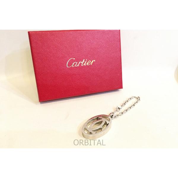 二子玉)カルティエ Cartier Cドゥカルティエ バッグチャーム キーホルダー シルバー ユニセ...