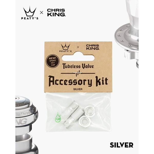 Peatys ピーティーズ Tubeless Valves ACCESSORY KIT Silver