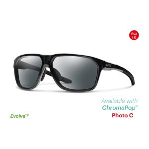 SMITH スミス サングラス Leadout AsiaFit フレームBlack  レンズPhotochromic Clear to Gray & CP-Low Light Amber｜cyclick