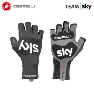 ＜春の感謝祭＞[クリアランス★10%OFF]【即納】CASTELLI 9026 TEAM SKY AERO RACE GLOVE カステリ チームスカイ エアロレース 指切グローブ｜cyclistanet