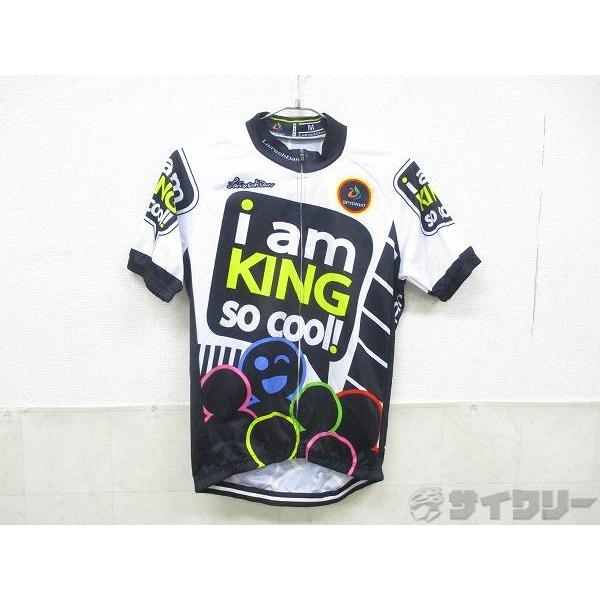 トップス 半袖ジャージ LairschDan 半袖フルジップジャージ i am KINGロゴ Mサイ...