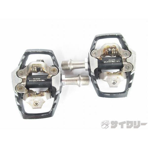 ペダル ビンディングペダル シマノ ビンディングペダル　PD-M785　XT　SPD対応　※錆有 -...