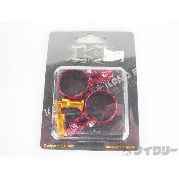 ボトルケージ  KCNC シートポストボトルケージクランプ レッド φ27.2mm  - 中古