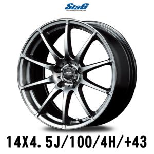 14X4.5J/100/4H/+43   アルミホイール  シュナイダースタッグ  4枚セット｜cyd-shop